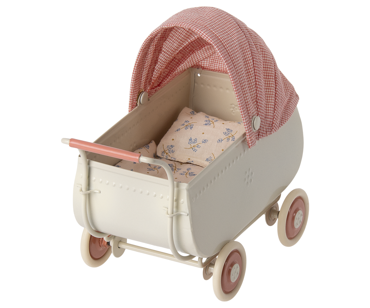 Maileg Micro Pram, Coral | Playroom Avenue