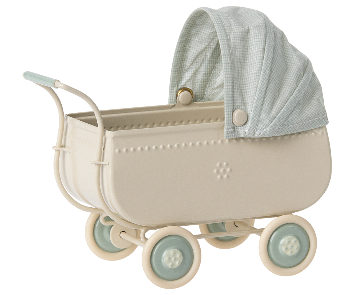 Maileg Micro Pram, Blue | Playroom Avenue