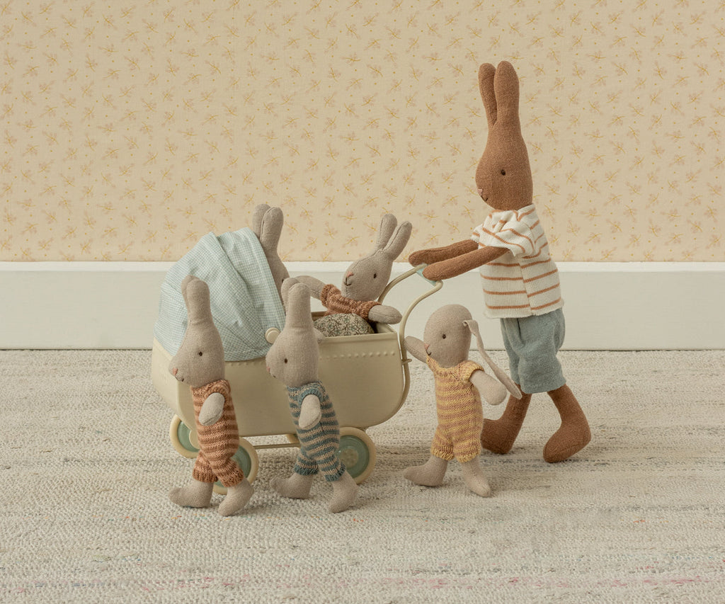 Maileg Micro Pram, Blue | Playroom Avenue