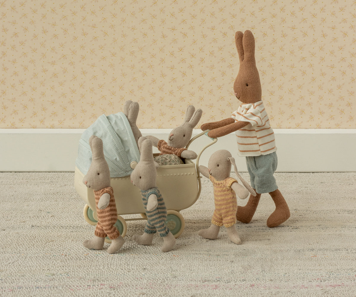 Maileg Micro Pram, Blue | Playroom Avenue