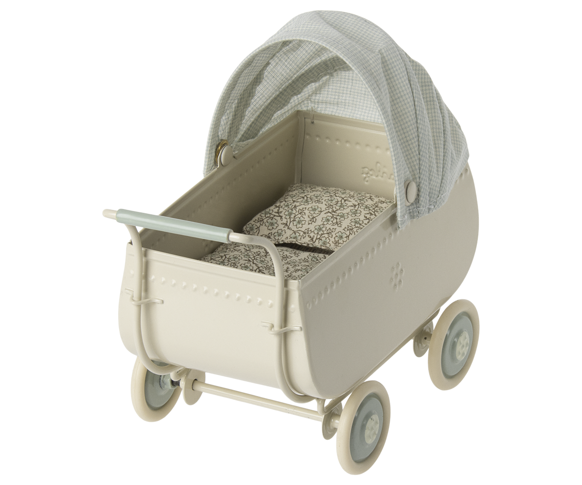 Maileg Micro Pram, Blue | Playroom Avenue