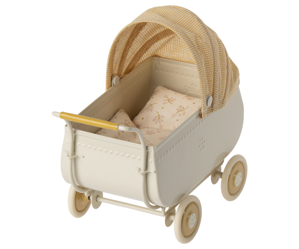 Maileg Micro Pram, Yellow | Playroom Avenue