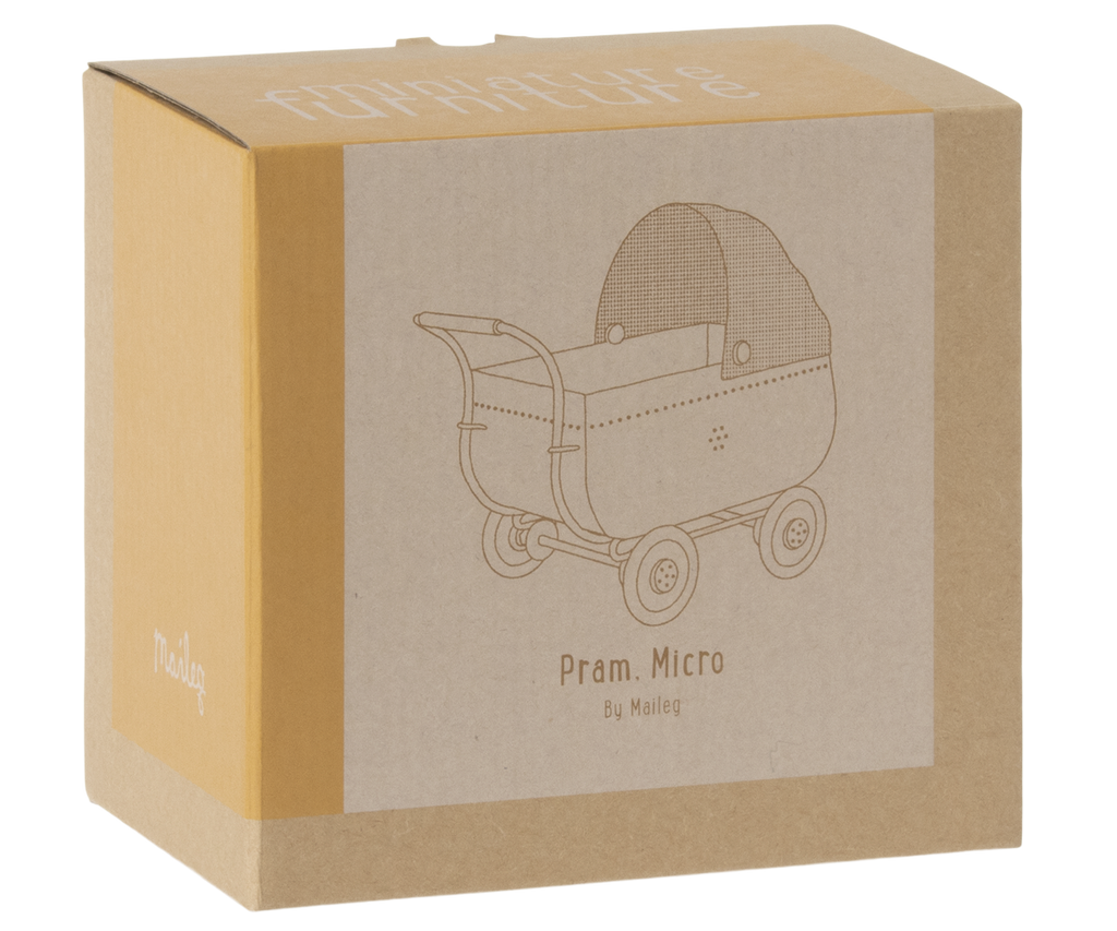 Maileg Micro Pram, Yellow | Playroom Avenue