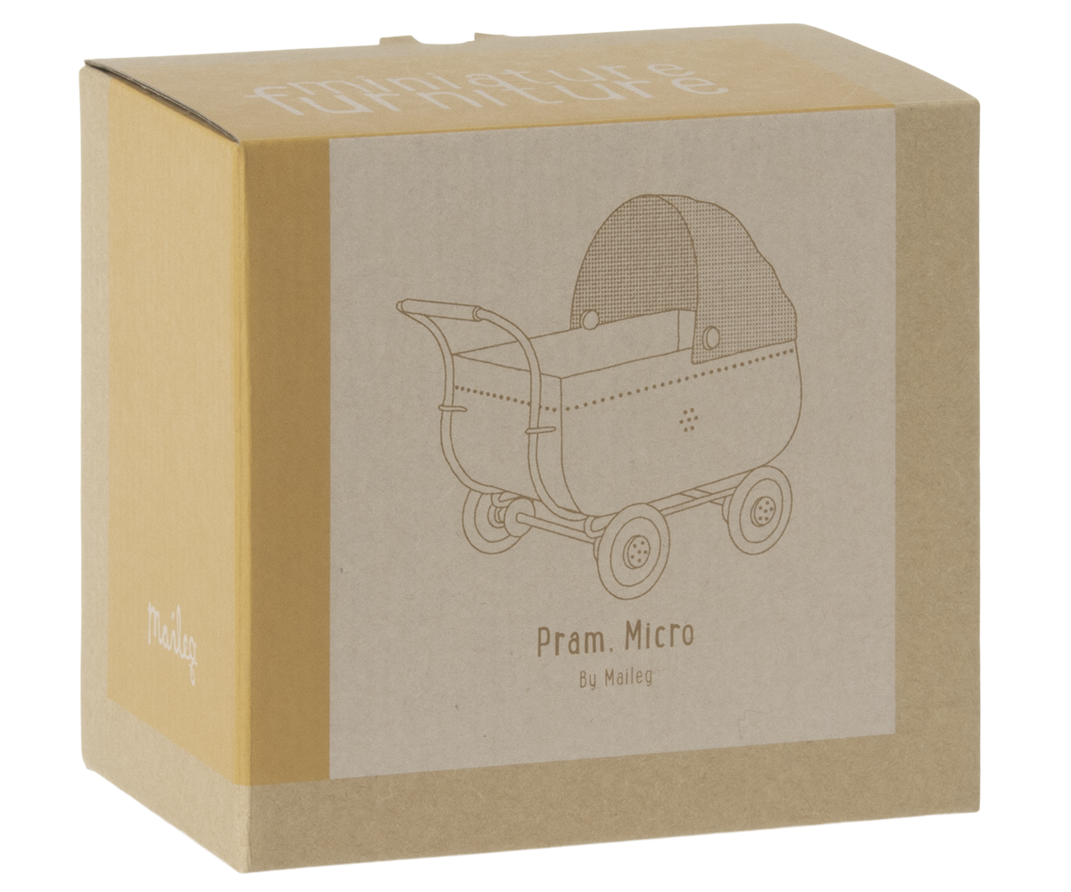 Maileg Micro Pram, Yellow | Playroom Avenue