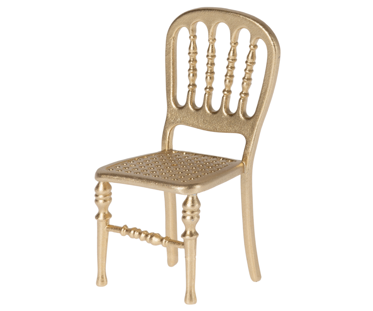 Maileg Gold Chair, Mouse | Playroom Avenue