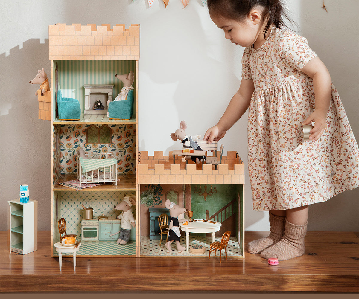 Maileg Gold Chair, Mouse | Playroom Avenue