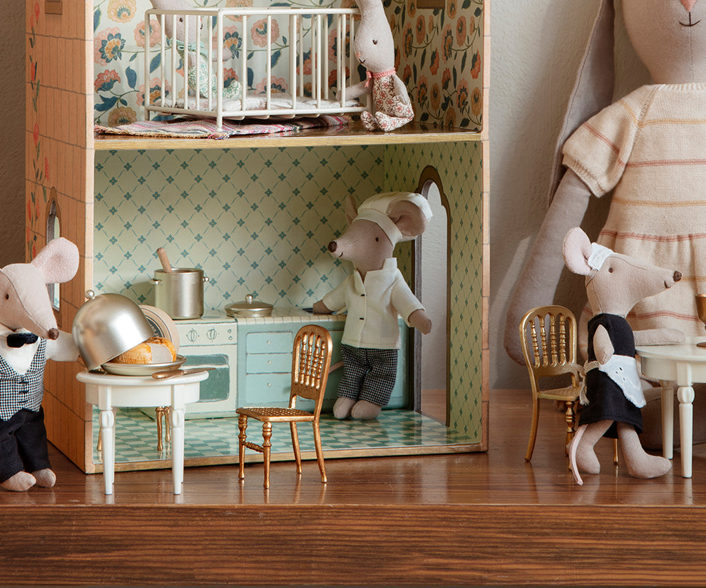 Maileg Gold Chair, Mouse | Playroom Avenue