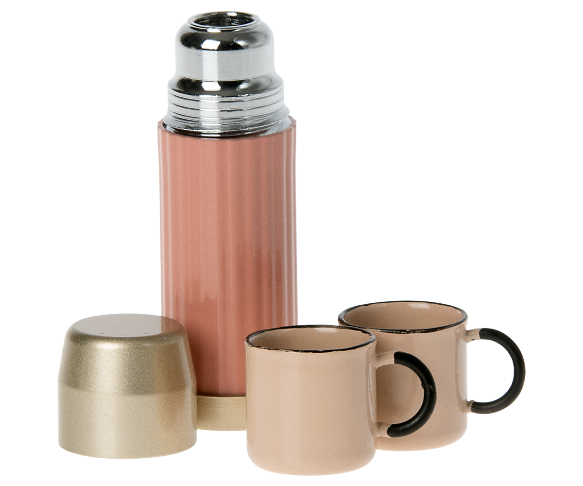 Maileg Thermos and Cups - Soft Coral | Playroom Avenue