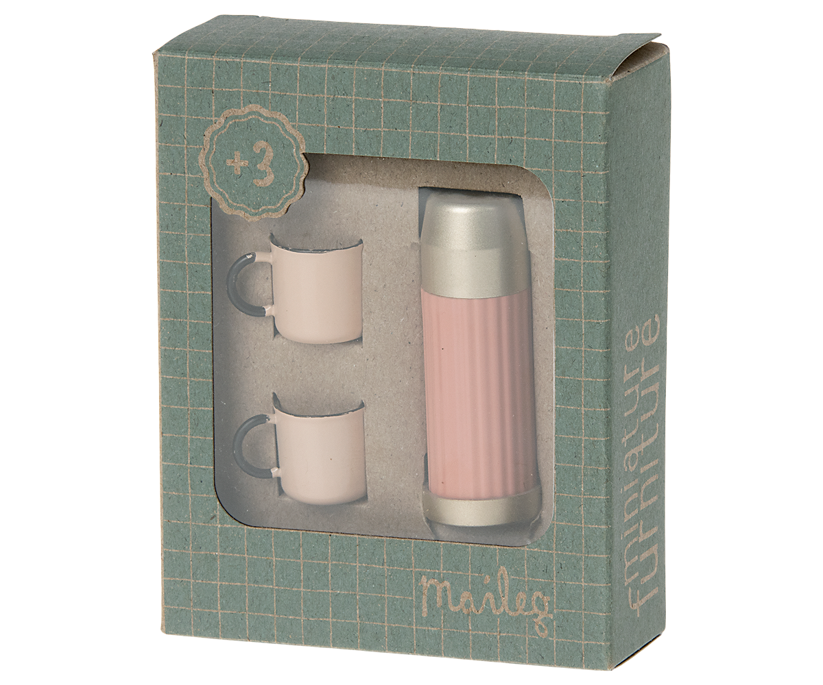 Maileg Thermos and Cups - Soft Coral | Playroom Avenue