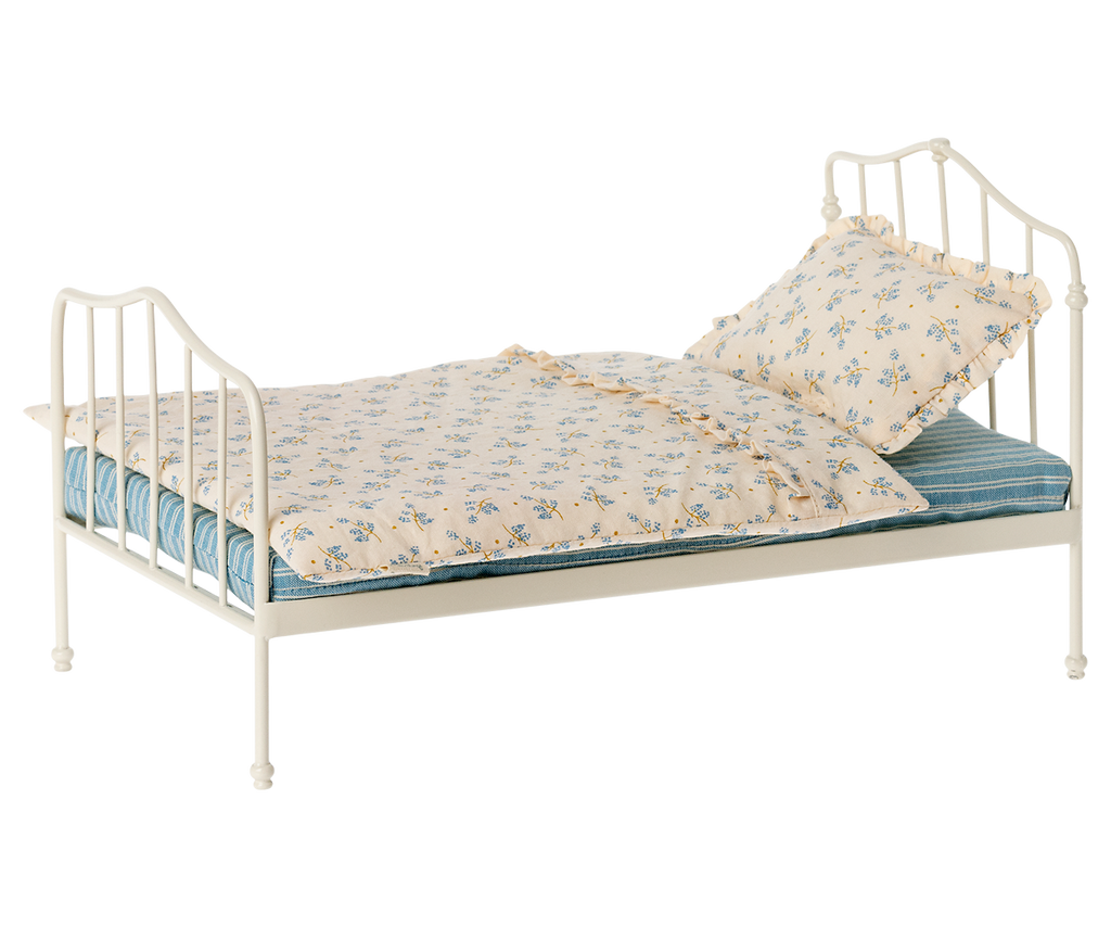 Maileg Bed, Miniature - Blue | Playroom Avenue