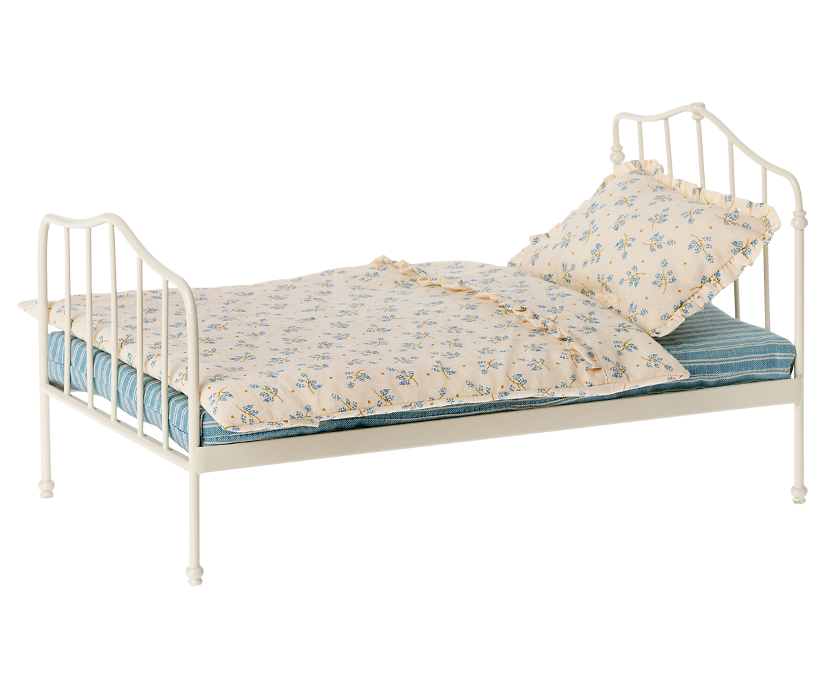 Maileg Bed, Miniature - Blue | Playroom Avenue