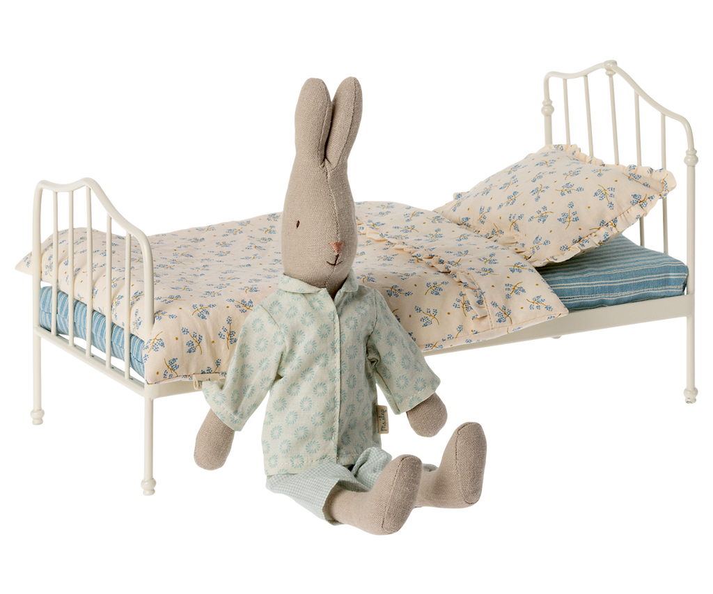 Maileg Bed, Miniature - Blue | Playroom Avenue