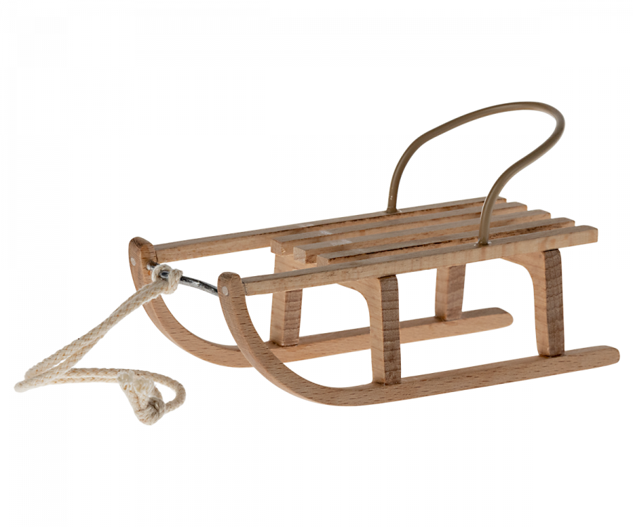 Maileg Wooden Sled, Mouse