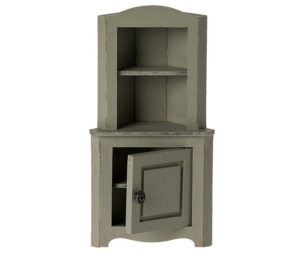 Maileg Corner Cabinet, Mouse - Light Green | Playroom Avenue