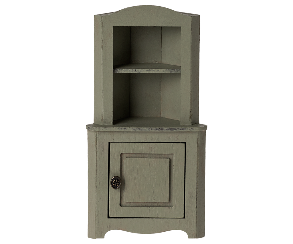 Maileg Corner Cabinet, Mouse - Light Green | Playroom Avenue