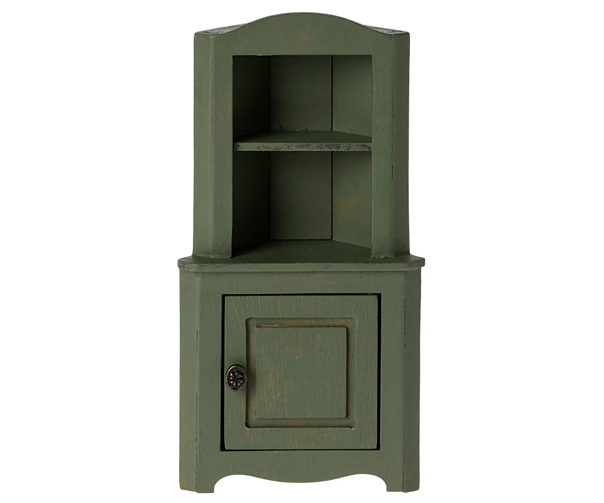 Maileg Corner Cabinet, Mouse - Dark Green | Playroom Avenue