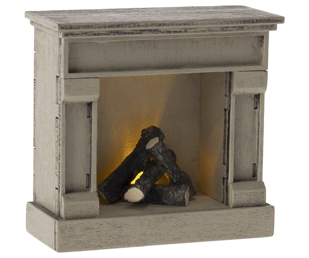 Maileg Fireplace, Mouse - Off white | Playroom Avenue