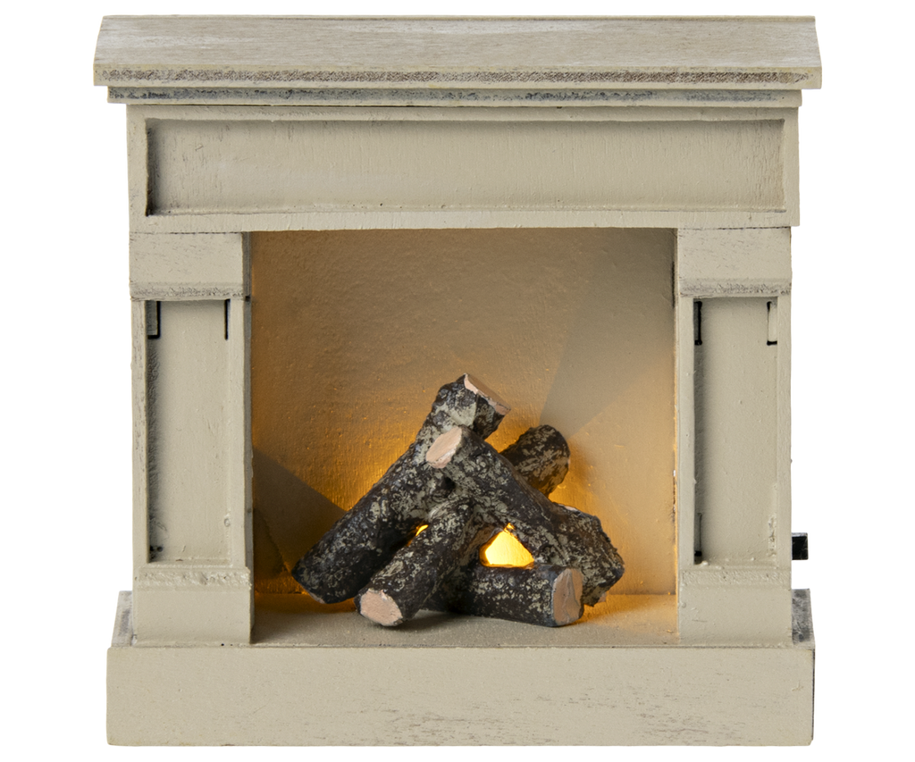 Maileg Fireplace, Mouse - Off white | Playroom Avenue