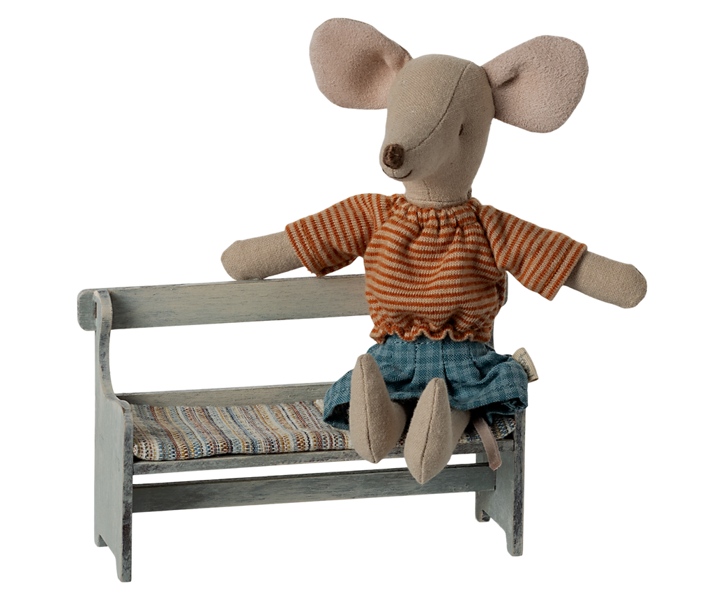 Maileg Bench, Mouse - Vintage off white | Playroom Avenue