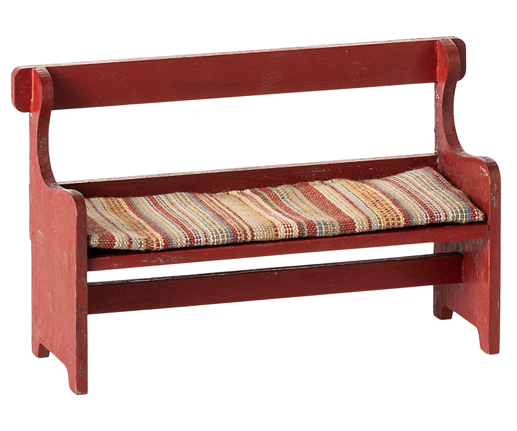 Maileg Bench, Mouse - Red | Playroom Avenue
