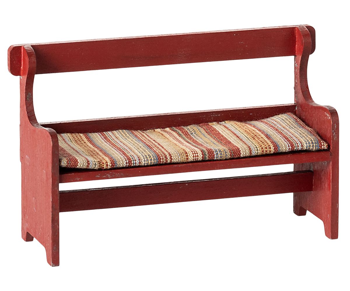 Maileg Bench, Mouse - Red | Playroom Avenue