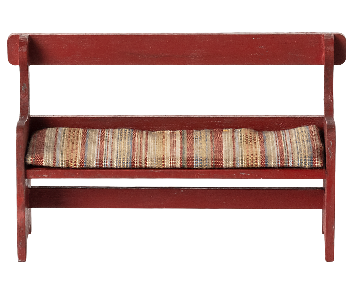 Maileg Bench, Mouse - Red | Playroom Avenue