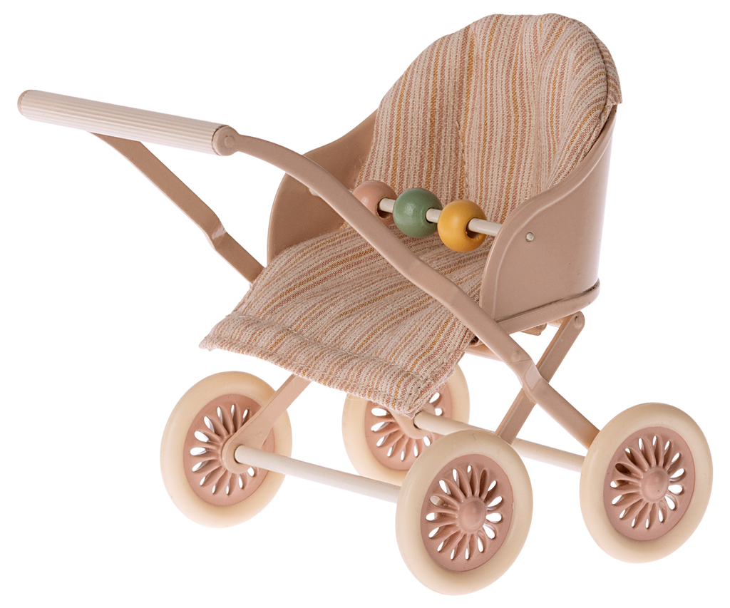 Maileg Stroller, Baby Mice - Rose | Playroom Avenue