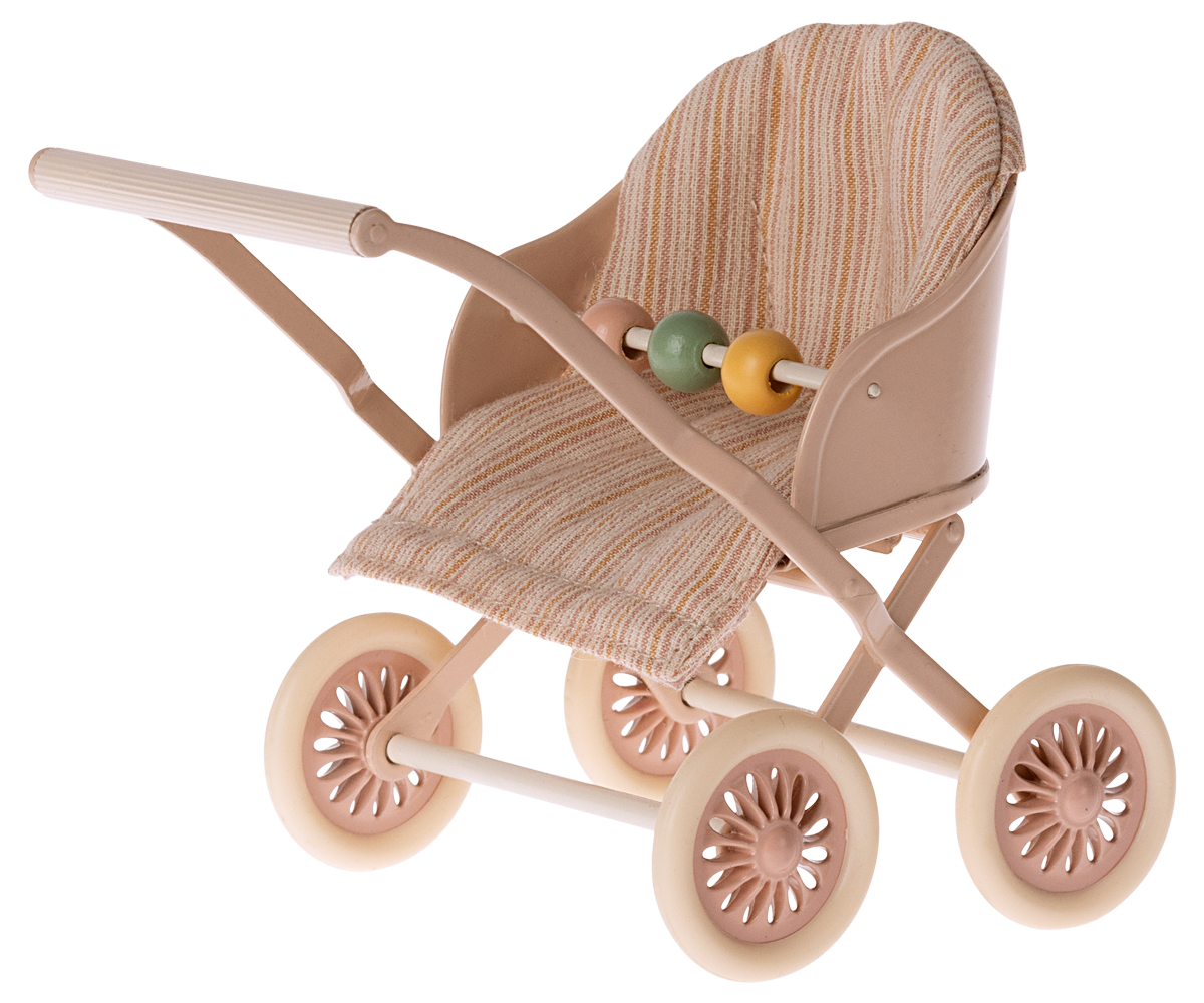 Maileg Stroller, Baby Mice - Rose | Playroom Avenue