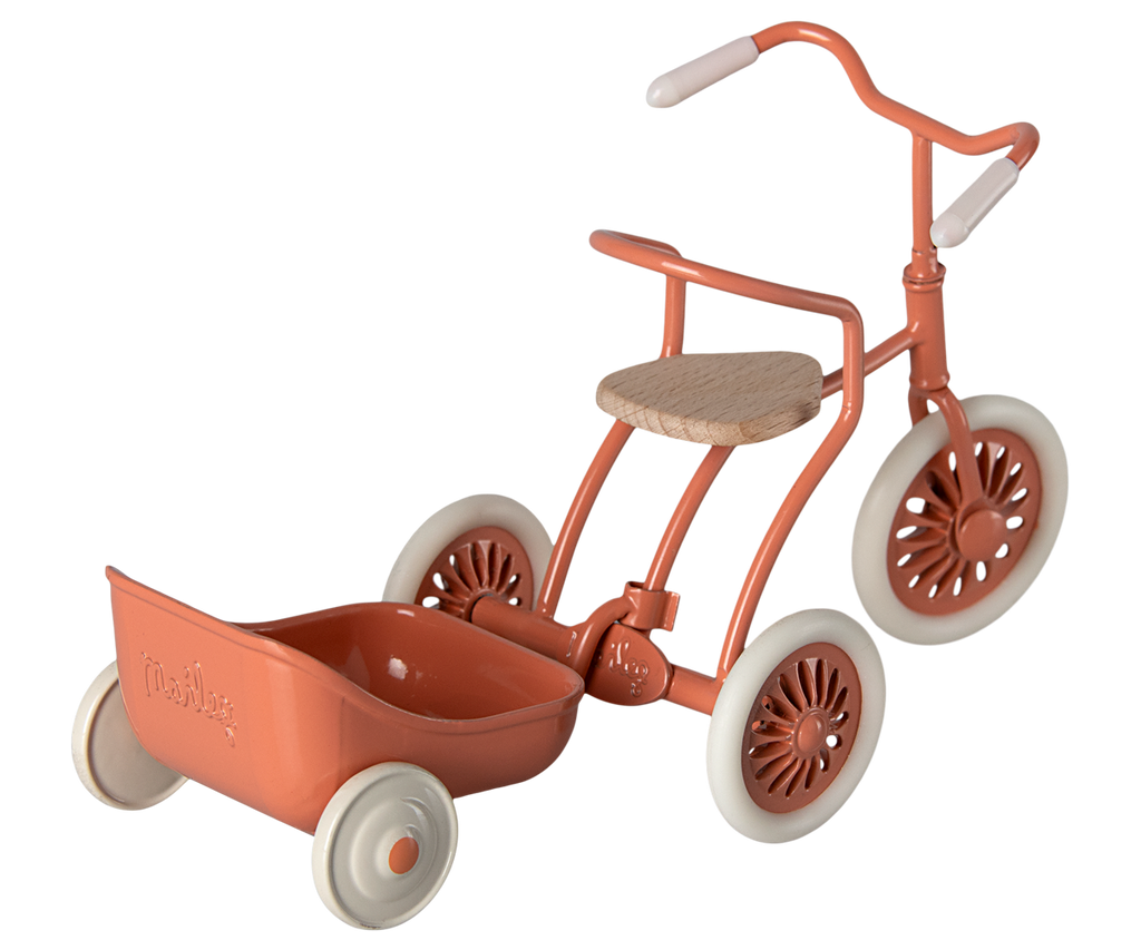 Maileg Tricycle Hanger, Mouse - Coral | Playroom Avenue