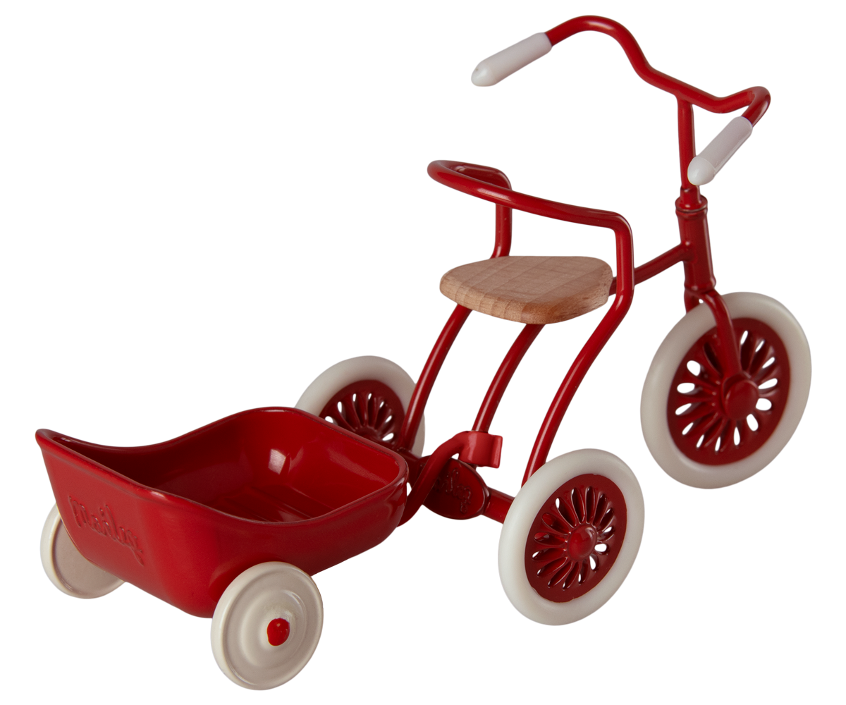 Maileg Tricycle Hanger, Mouse - Red | Playroom Avenue