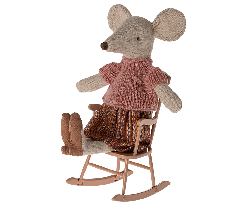 Maileg Rocking chair, Mouse - Dark Powder | Playroom Avenue
