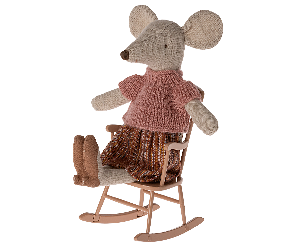Maileg Rocking chair, Mouse - Dark Powder | Playroom Avenue