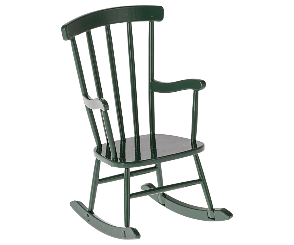 Maileg Rocking Chair, Mouse - Dark Green | Playroom Avenue