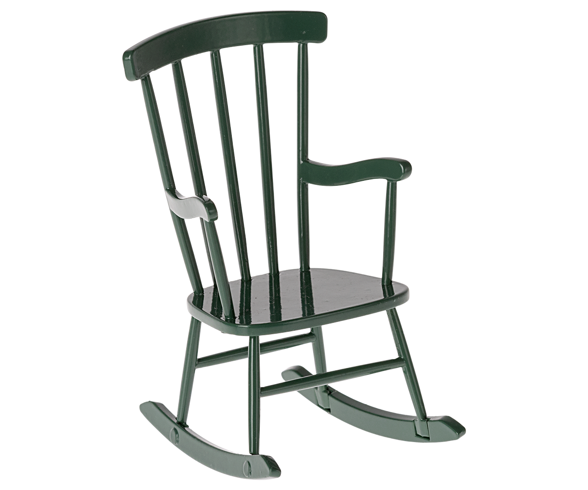Maileg Rocking Chair, Mouse - Dark Green | Playroom Avenue