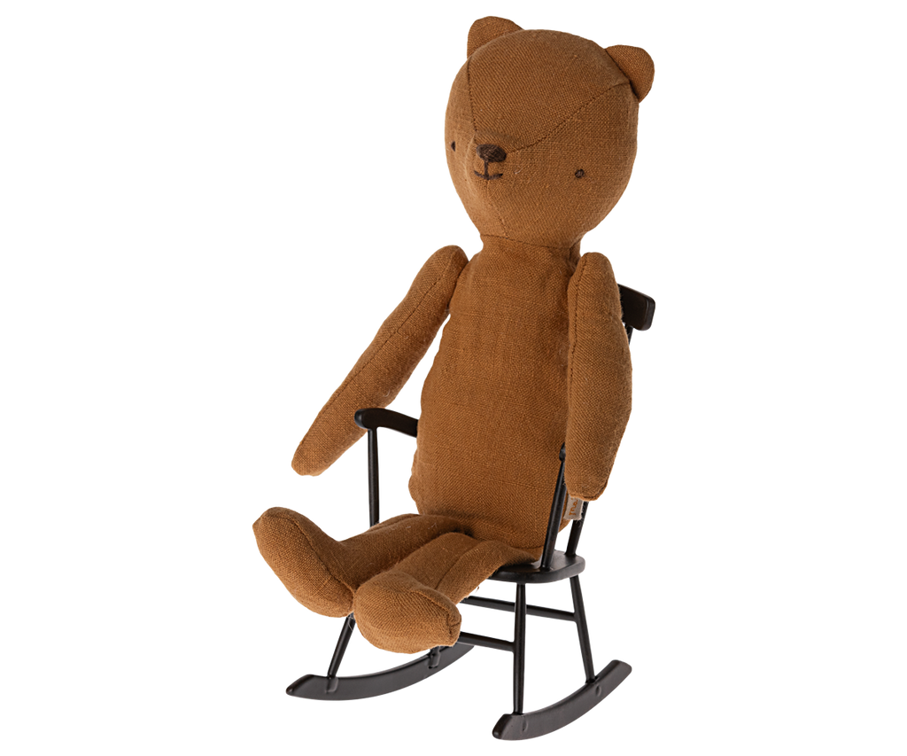 Maileg Rocking Chair, Miniature - Anthracite | Playroom Avenue