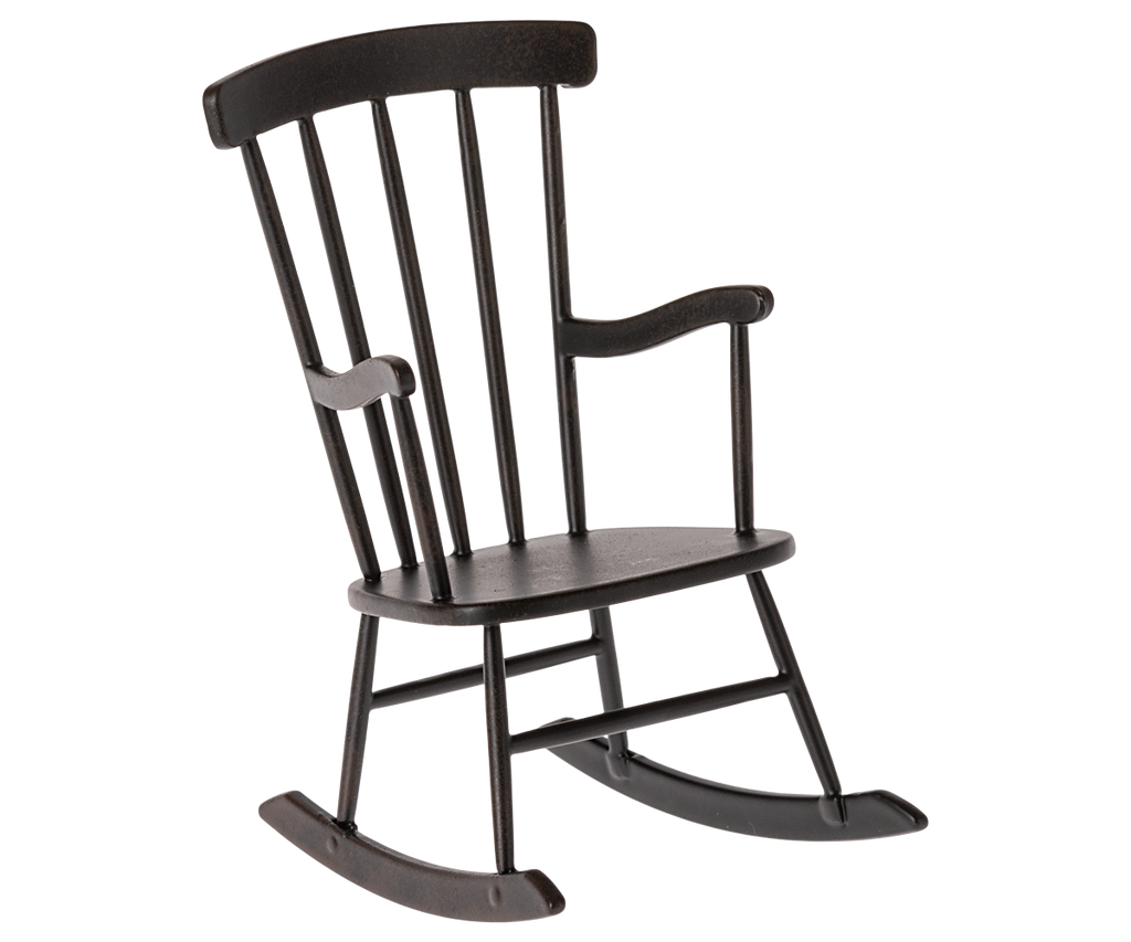 Maileg Rocking Chair, Miniature - Anthracite | Playroom Avenue
