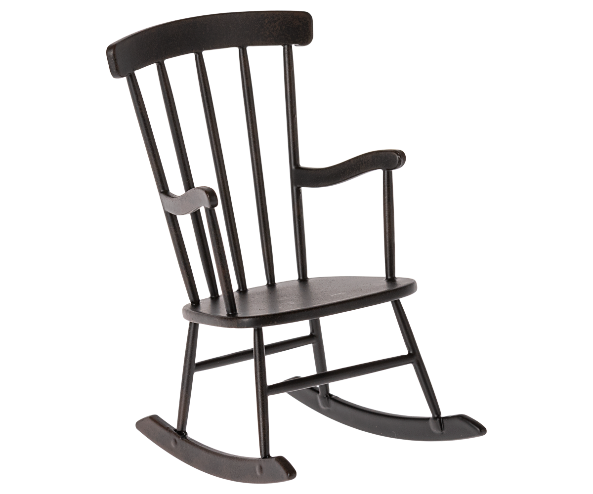 Maileg Rocking Chair, Miniature - Anthracite | Playroom Avenue