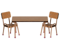 Maileg Table and chair set, Mouse - Dark powder | Playroom Avenue