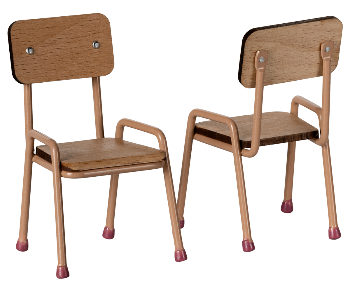 Maileg Table and chair set, Mouse - Dark powder | Playroom Avenue