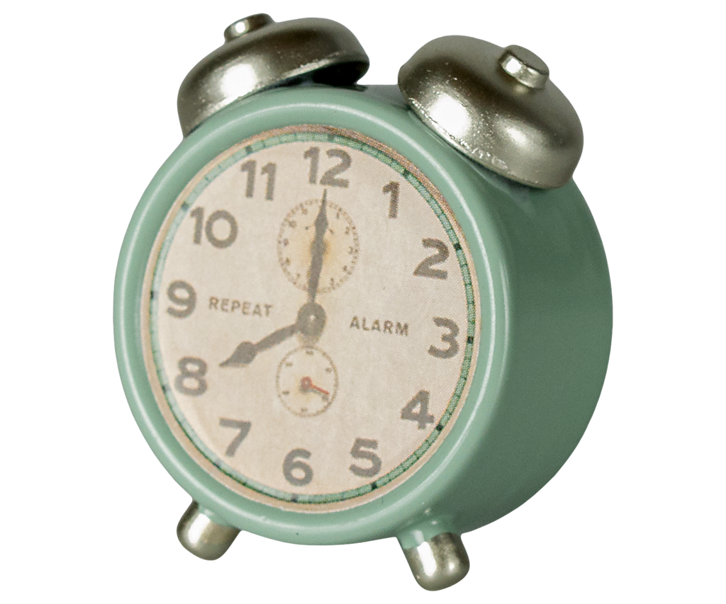 Maileg Alarm clock, Mouse - Mint | Playroom Avenue