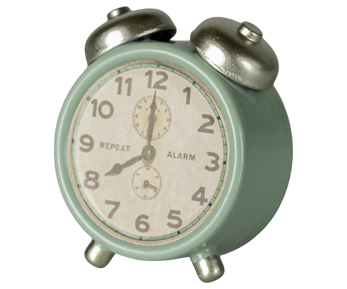 Maileg Alarm clock, Mouse - Mint | Playroom Avenue