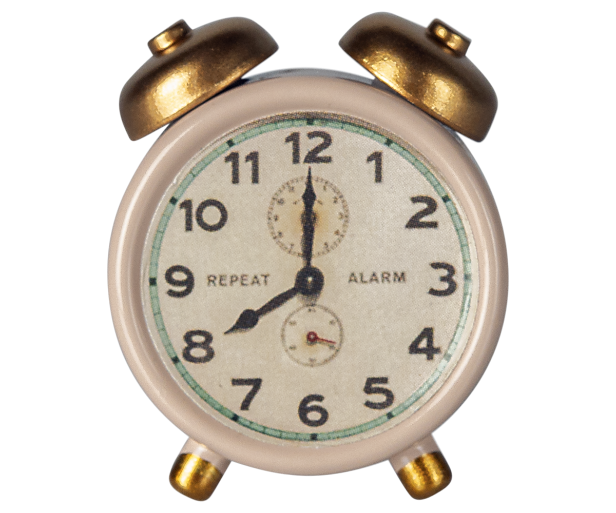 Maileg Alarm clock, Mouse - Powder | Playroom Avenue