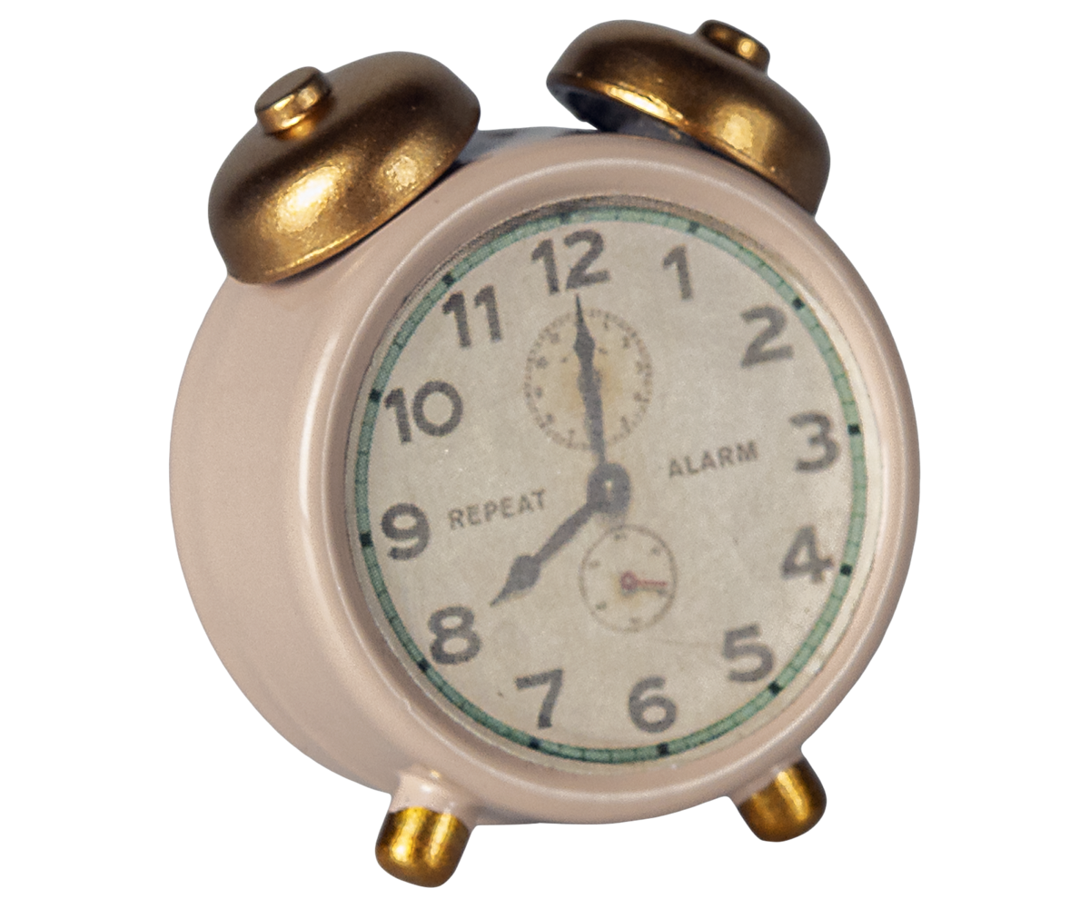 Maileg Alarm clock, Mouse - Powder | Playroom Avenue