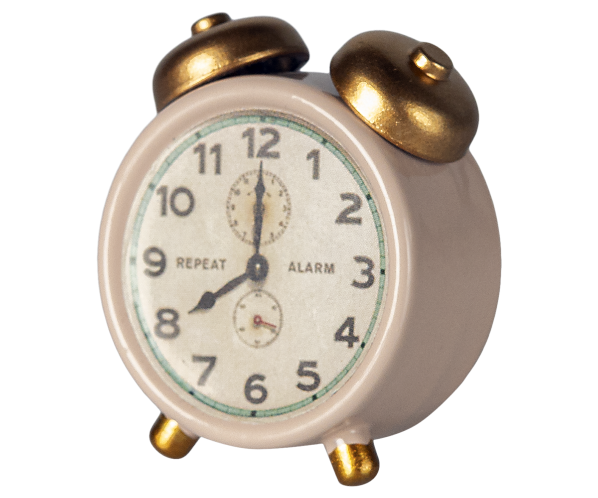 Maileg Alarm clock, Mouse - Powder | Playroom Avenue