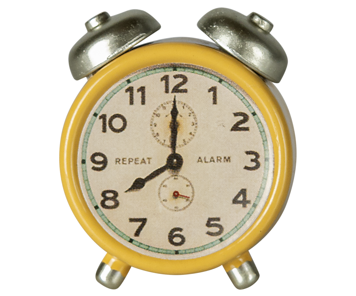 Maileg Alarm clock, Mouse - Yellow | Playroom Avenue