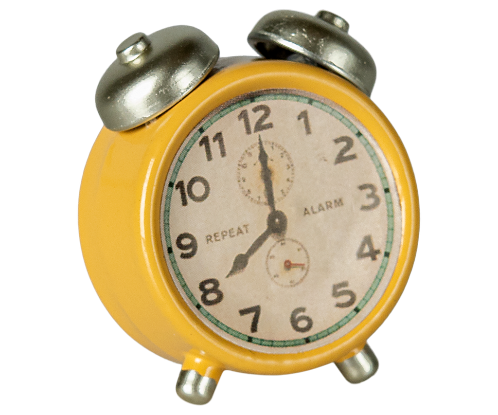 Maileg Alarm clock, Mouse - Yellow | Playroom Avenue