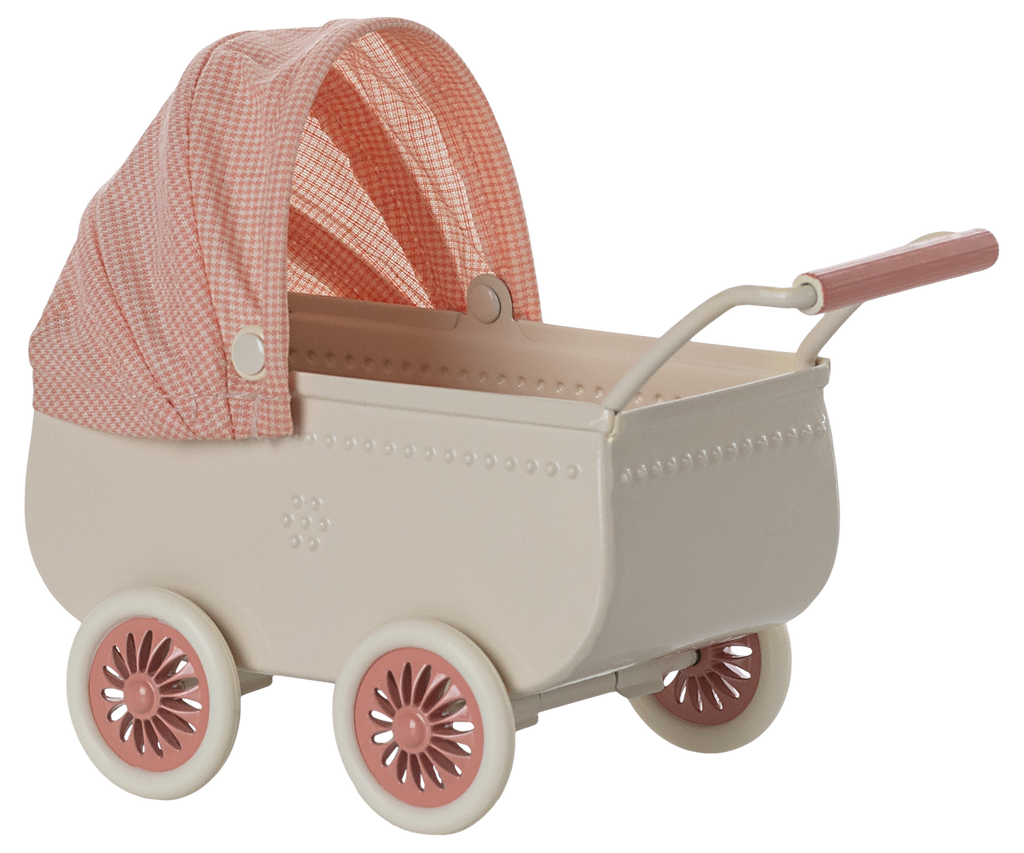 Maileg Pram, Mouse - Coral | Playroom Avenue