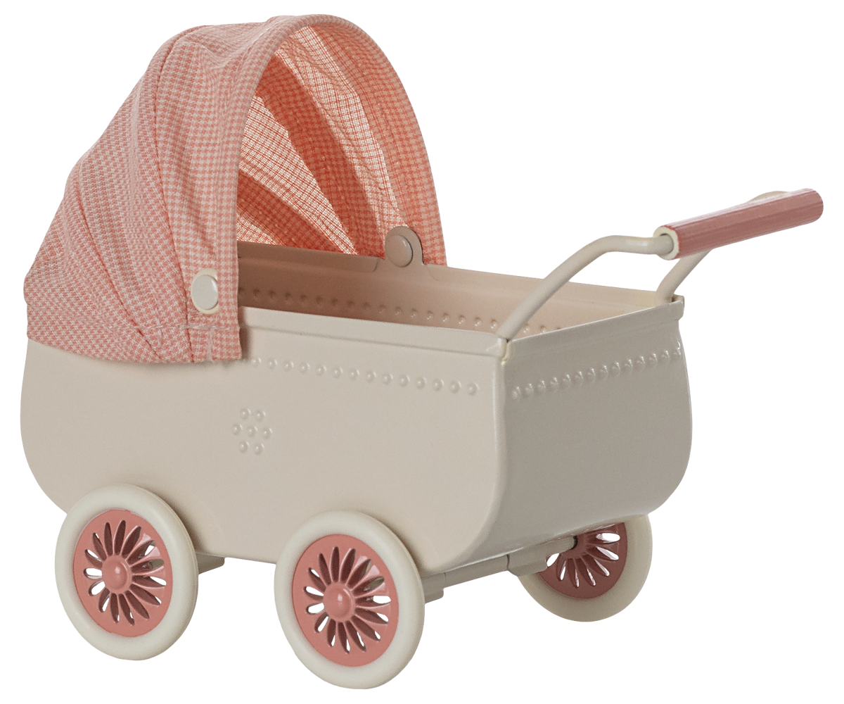 Maileg Pram, Mouse - Coral | Playroom Avenue