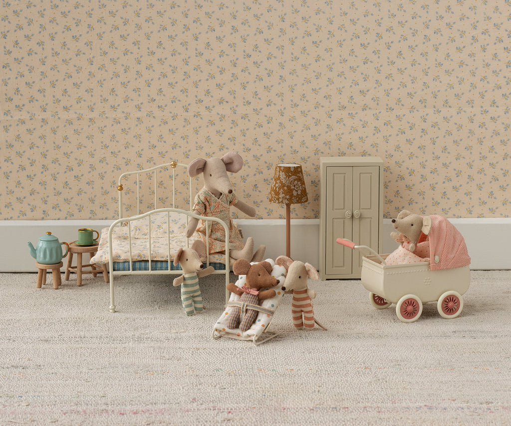 Maileg Pram, Mouse - Coral | Playroom Avenue