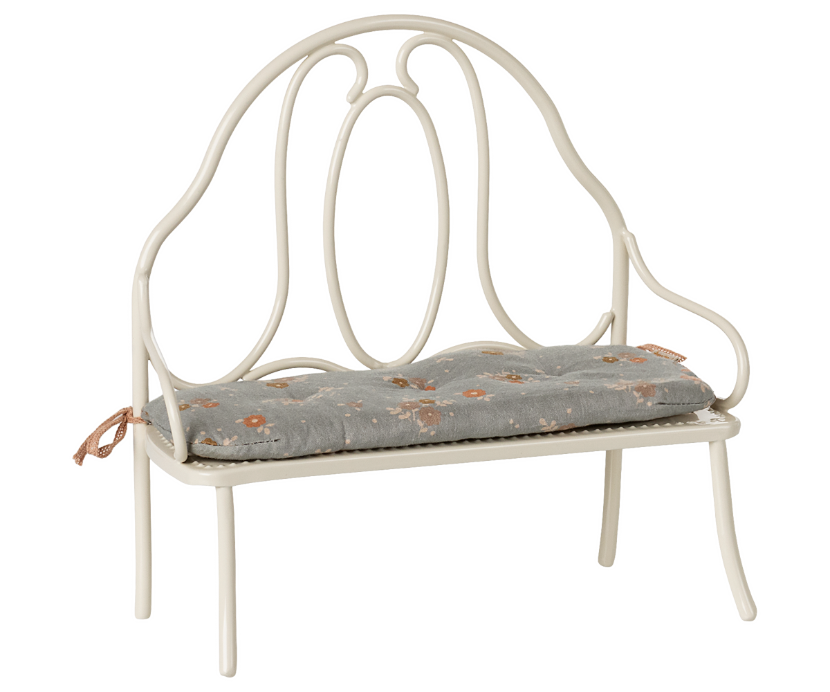 Maileg Vintage bench, Miniature - Off white | Playroom Avenue